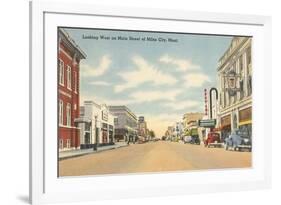 Main Street, Miles City, Montana-null-Framed Premium Giclee Print