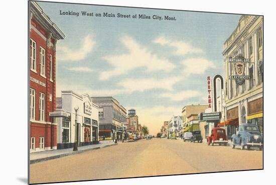 Main Street, Miles City, Montana-null-Mounted Premium Giclee Print