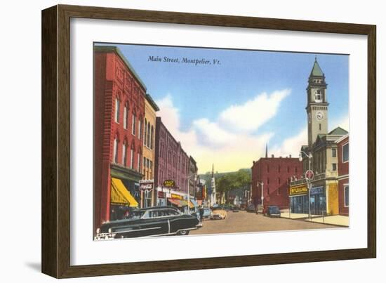 Main Street, Montpelier, Vermont-null-Framed Art Print