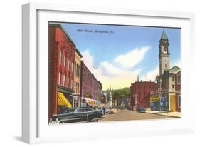 Main Street, Montpelier, Vermont-null-Framed Art Print