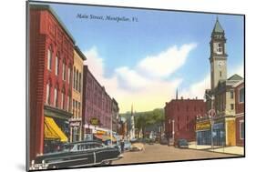 Main Street, Montpelier, Vermont-null-Mounted Art Print