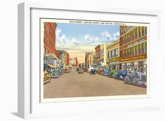 Main Street, New Britain, Connecticut-null-Framed Art Print