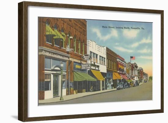 Main Street, North Farmville-null-Framed Art Print