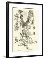 Main Street of Barga, North Tuscany-null-Framed Giclee Print