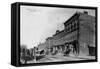 Main Street of New York Town-null-Framed Stretched Canvas