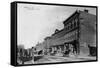 Main Street of New York Town-null-Framed Stretched Canvas