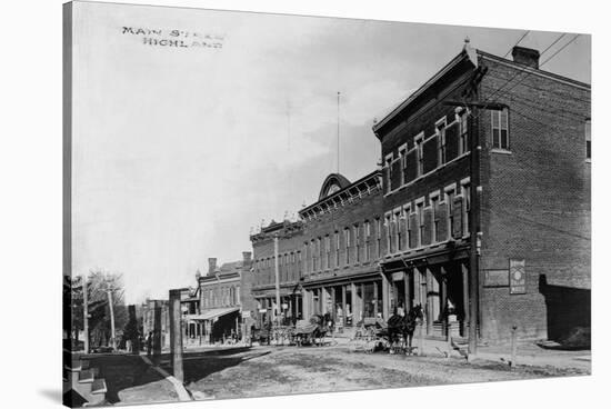 Main Street of New York Town-null-Stretched Canvas