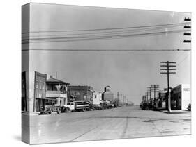 Main Street of Sublette, Kansas, in April 1941-Irving Rusinow-Stretched Canvas
