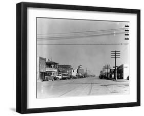 Main Street of Sublette, Kansas, in April 1941-Irving Rusinow-Framed Photographic Print