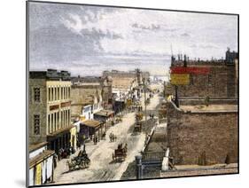 Main Street of Virginia City, a Mining Boomtown in Nevada, 1870s-null-Mounted Giclee Print