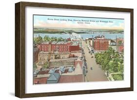 Main Street, Quincy, Illinois-null-Framed Art Print