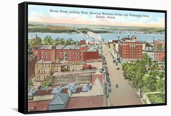 Main Street, Quincy, Illinois-null-Framed Stretched Canvas