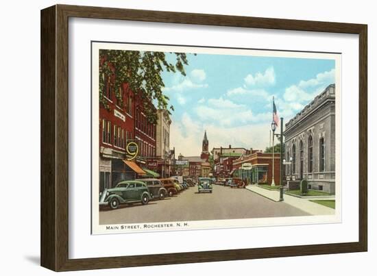 Main Street, Rochester, New Hampshire-null-Framed Art Print