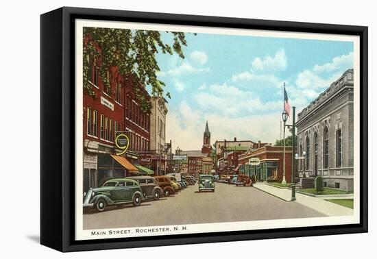 Main Street, Rochester, New Hampshire-null-Framed Stretched Canvas