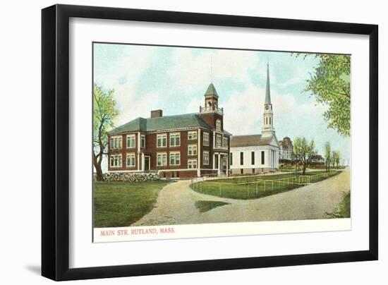 Main Street, Rutland, Mass.-null-Framed Art Print