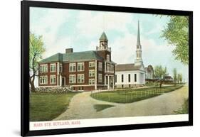 Main Street, Rutland, Mass.-null-Framed Art Print