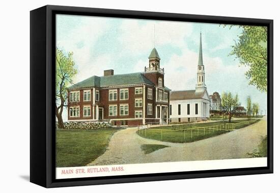 Main Street, Rutland, Mass.-null-Framed Stretched Canvas