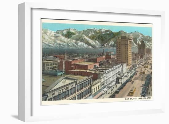 Main Street, Salt Lake City, Utah-null-Framed Art Print