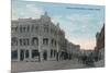 Main Street Scene with Horse Carriages and Model-T - Lewiston, ID-Lantern Press-Mounted Art Print