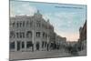 Main Street Scene with Horse Carriages and Model-T - Lewiston, ID-Lantern Press-Mounted Art Print