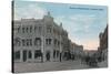 Main Street Scene with Horse Carriages and Model-T - Lewiston, ID-Lantern Press-Stretched Canvas