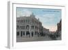 Main Street Scene with Horse Carriages and Model-T - Lewiston, ID-Lantern Press-Framed Art Print