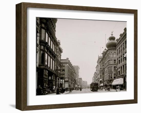 Main Street, Springfield, Mass.-null-Framed Photo