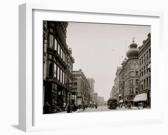 Main Street, Springfield, Mass.-null-Framed Photo