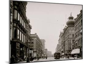 Main Street, Springfield, Mass.-null-Mounted Photo