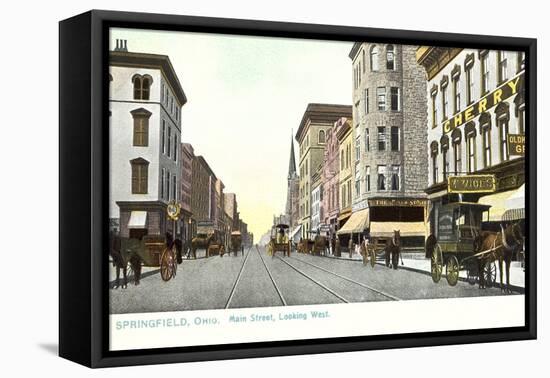 Main Street, Springfield-null-Framed Stretched Canvas