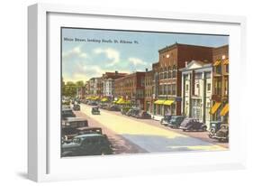 Main Street, St. Albans, Vermont-null-Framed Art Print