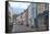 Main Street Through the Fishing Village of Staithes-James Emmerson-Framed Stretched Canvas