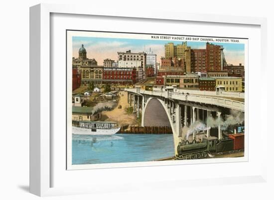 Main Street Viaduct, Houston, Texas-null-Framed Art Print