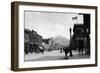 Main Street View - Livingston, MT-Lantern Press-Framed Art Print