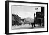 Main Street View - Livingston, MT-Lantern Press-Framed Art Print