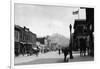 Main Street View - Livingston, MT-Lantern Press-Framed Art Print