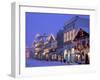 Main Street with Christmas Lights at Night, Leavenworth, Washington, USA-Jamie & Judy Wild-Framed Photographic Print