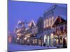 Main Street with Christmas Lights at Night, Leavenworth, Washington, USA-Jamie & Judy Wild-Mounted Photographic Print
