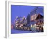 Main Street with Christmas Lights at Night, Leavenworth, Washington, USA-Jamie & Judy Wild-Framed Photographic Print