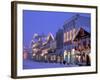 Main Street with Christmas Lights at Night, Leavenworth, Washington, USA-Jamie & Judy Wild-Framed Photographic Print