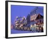 Main Street with Christmas Lights at Night, Leavenworth, Washington, USA-Jamie & Judy Wild-Framed Photographic Print