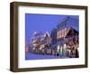 Main Street with Christmas Lights at Night, Leavenworth, Washington, USA-Jamie & Judy Wild-Framed Photographic Print