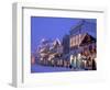 Main Street with Christmas Lights at Night, Leavenworth, Washington, USA-Jamie & Judy Wild-Framed Photographic Print