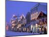 Main Street with Christmas Lights at Night, Leavenworth, Washington, USA-Jamie & Judy Wild-Mounted Photographic Print