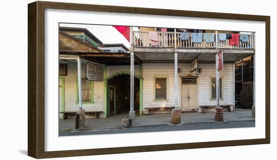 Main street with shops and museum in historic Chinese American Town, Locke,-null-Framed Photographic Print