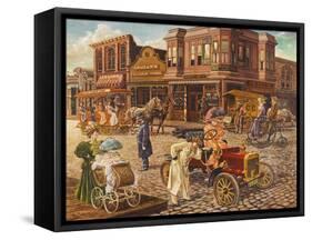 Main Street-Lee Dubin-Framed Stretched Canvas
