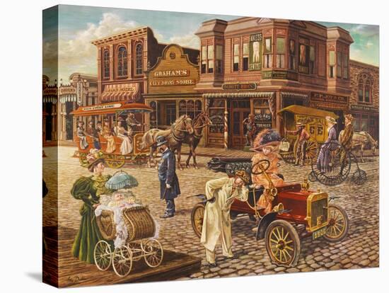 Main Street-Lee Dubin-Stretched Canvas
