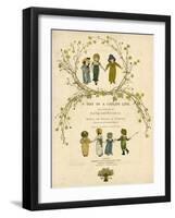 Main Title Page Design, a Day in a Child's Life-Kate Greenaway-Framed Art Print