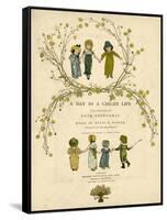 Main Title Page Design, a Day in a Child's Life-Kate Greenaway-Framed Stretched Canvas