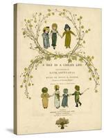 Main Title Page Design, a Day in a Child's Life-Kate Greenaway-Stretched Canvas